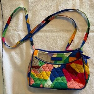 Vera Bradley Colorful Geometric Pop Art Pattern Adjustable Strap Crossbody Bag